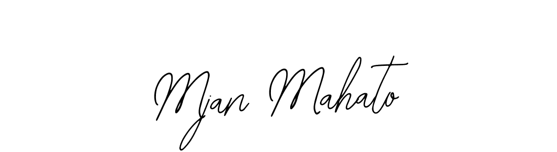 Bearetta-2O07w is a professional signature style that is perfect for those who want to add a touch of class to their signature. It is also a great choice for those who want to make their signature more unique. Get Mjan Mahato name to fancy signature for free. Mjan Mahato signature style 12 images and pictures png