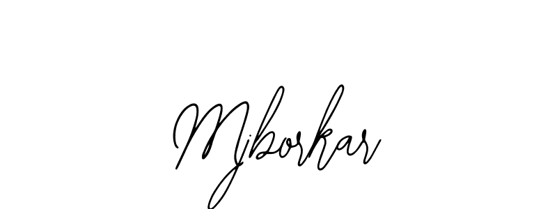 Similarly Bearetta-2O07w is the best handwritten signature design. Signature creator online .You can use it as an online autograph creator for name Mjborkar. Mjborkar signature style 12 images and pictures png