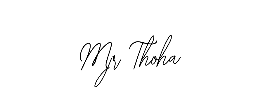 Also You can easily find your signature by using the search form. We will create Mjr Thoha name handwritten signature images for you free of cost using Bearetta-2O07w sign style. Mjr Thoha signature style 12 images and pictures png