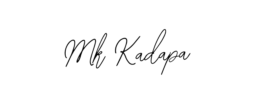 Also You can easily find your signature by using the search form. We will create Mk Kadapa name handwritten signature images for you free of cost using Bearetta-2O07w sign style. Mk Kadapa signature style 12 images and pictures png