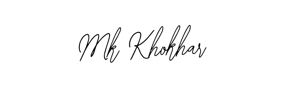 Also You can easily find your signature by using the search form. We will create Mk Khokhar name handwritten signature images for you free of cost using Bearetta-2O07w sign style. Mk Khokhar signature style 12 images and pictures png