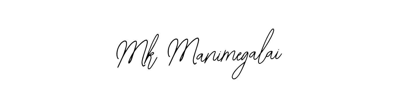 Bearetta-2O07w is a professional signature style that is perfect for those who want to add a touch of class to their signature. It is also a great choice for those who want to make their signature more unique. Get Mk Manimegalai name to fancy signature for free. Mk Manimegalai signature style 12 images and pictures png
