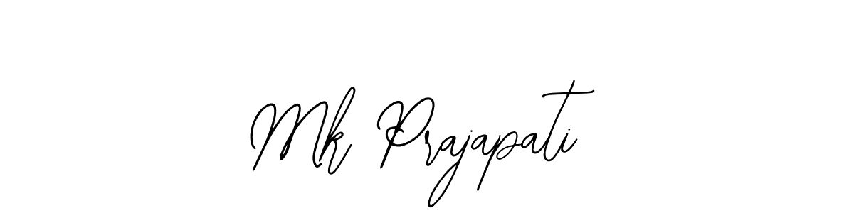 Bearetta-2O07w is a professional signature style that is perfect for those who want to add a touch of class to their signature. It is also a great choice for those who want to make their signature more unique. Get Mk Prajapati name to fancy signature for free. Mk Prajapati signature style 12 images and pictures png