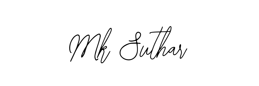 Design your own signature with our free online signature maker. With this signature software, you can create a handwritten (Bearetta-2O07w) signature for name Mk Suthar. Mk Suthar signature style 12 images and pictures png