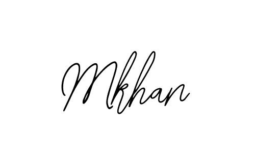 Use a signature maker to create a handwritten signature online. With this signature software, you can design (Bearetta-2O07w) your own signature for name Mkhan. Mkhan signature style 12 images and pictures png