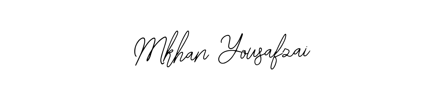 Use a signature maker to create a handwritten signature online. With this signature software, you can design (Bearetta-2O07w) your own signature for name Mkhan Yousafzai. Mkhan Yousafzai signature style 12 images and pictures png