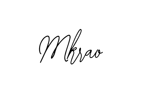 How to make Mkrao name signature. Use Bearetta-2O07w style for creating short signs online. This is the latest handwritten sign. Mkrao signature style 12 images and pictures png