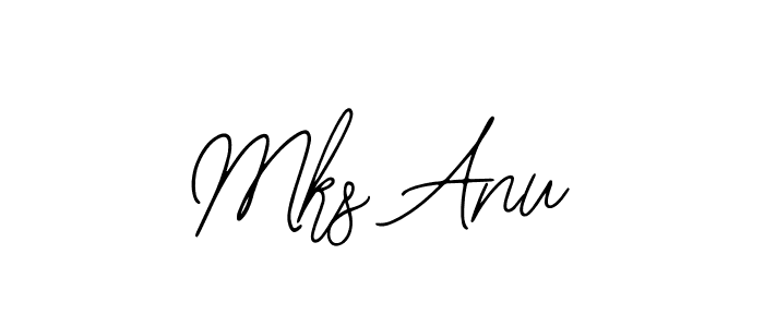 How to make Mks Anu name signature. Use Bearetta-2O07w style for creating short signs online. This is the latest handwritten sign. Mks Anu signature style 12 images and pictures png