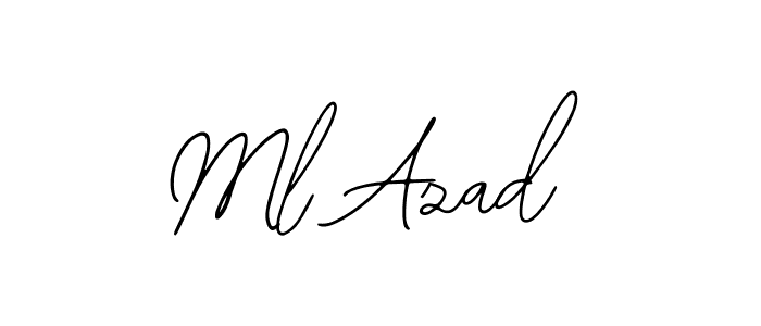 Also we have Ml Azad name is the best signature style. Create professional handwritten signature collection using Bearetta-2O07w autograph style. Ml Azad signature style 12 images and pictures png