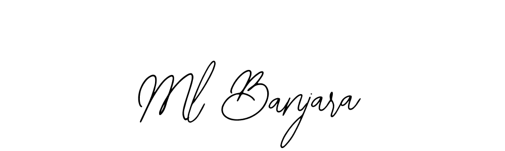 Also You can easily find your signature by using the search form. We will create Ml Banjara name handwritten signature images for you free of cost using Bearetta-2O07w sign style. Ml Banjara signature style 12 images and pictures png