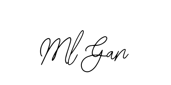 You should practise on your own different ways (Bearetta-2O07w) to write your name (Ml Gan) in signature. don't let someone else do it for you. Ml Gan signature style 12 images and pictures png