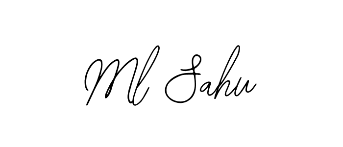 You should practise on your own different ways (Bearetta-2O07w) to write your name (Ml Sahu) in signature. don't let someone else do it for you. Ml Sahu signature style 12 images and pictures png