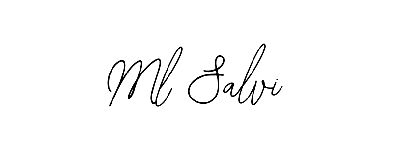 You should practise on your own different ways (Bearetta-2O07w) to write your name (Ml Salvi) in signature. don't let someone else do it for you. Ml Salvi signature style 12 images and pictures png
