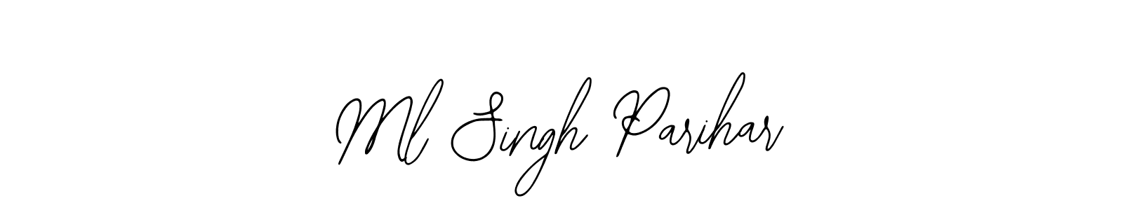 This is the best signature style for the Ml Singh Parihar name. Also you like these signature font (Bearetta-2O07w). Mix name signature. Ml Singh Parihar signature style 12 images and pictures png