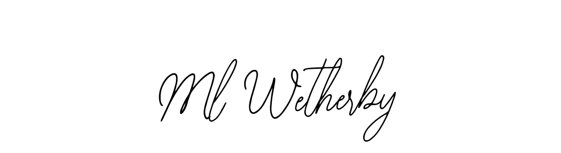 Bearetta-2O07w is a professional signature style that is perfect for those who want to add a touch of class to their signature. It is also a great choice for those who want to make their signature more unique. Get Ml Wetherby name to fancy signature for free. Ml Wetherby signature style 12 images and pictures png