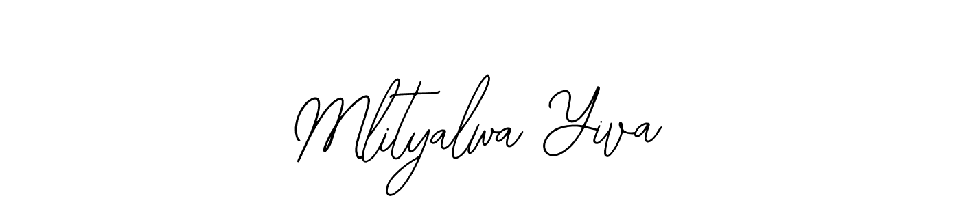 Bearetta-2O07w is a professional signature style that is perfect for those who want to add a touch of class to their signature. It is also a great choice for those who want to make their signature more unique. Get Mlityalwa Yiva name to fancy signature for free. Mlityalwa Yiva signature style 12 images and pictures png