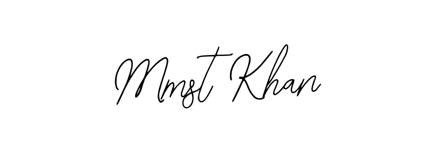 Make a beautiful signature design for name Mmst Khan. With this signature (Bearetta-2O07w) style, you can create a handwritten signature for free. Mmst Khan signature style 12 images and pictures png