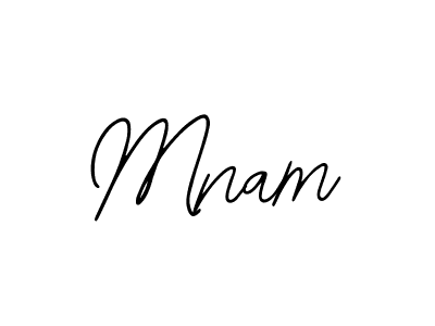 How to make Mnam signature? Bearetta-2O07w is a professional autograph style. Create handwritten signature for Mnam name. Mnam signature style 12 images and pictures png