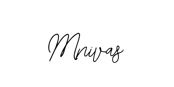 Use a signature maker to create a handwritten signature online. With this signature software, you can design (Bearetta-2O07w) your own signature for name Mnivas. Mnivas signature style 12 images and pictures png