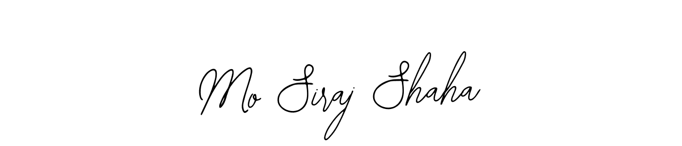 Bearetta-2O07w is a professional signature style that is perfect for those who want to add a touch of class to their signature. It is also a great choice for those who want to make their signature more unique. Get Mo Siraj Shaha name to fancy signature for free. Mo Siraj Shaha signature style 12 images and pictures png