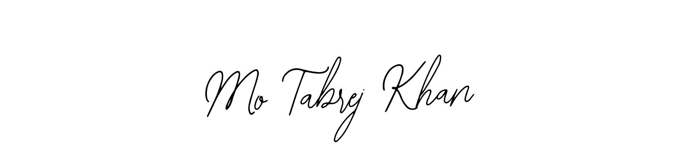 The best way (Bearetta-2O07w) to make a short signature is to pick only two or three words in your name. The name Mo Tabrej Khan include a total of six letters. For converting this name. Mo Tabrej Khan signature style 12 images and pictures png