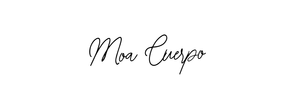 Make a beautiful signature design for name Moa Cuerpo. With this signature (Bearetta-2O07w) style, you can create a handwritten signature for free. Moa Cuerpo signature style 12 images and pictures png