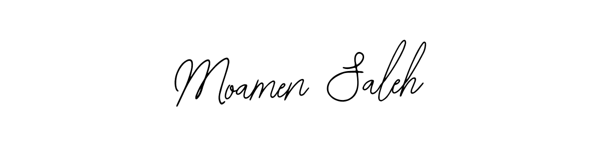 How to make Moamen Saleh name signature. Use Bearetta-2O07w style for creating short signs online. This is the latest handwritten sign. Moamen Saleh signature style 12 images and pictures png