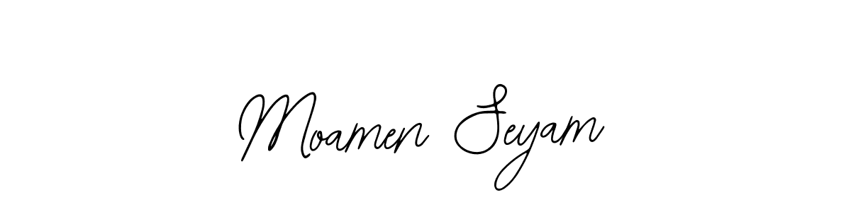 Create a beautiful signature design for name Moamen Seyam. With this signature (Bearetta-2O07w) fonts, you can make a handwritten signature for free. Moamen Seyam signature style 12 images and pictures png