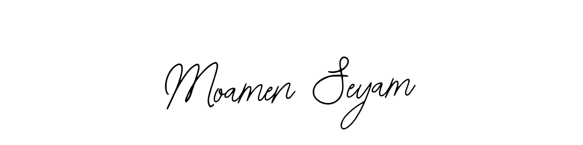 Design your own signature with our free online signature maker. With this signature software, you can create a handwritten (Bearetta-2O07w) signature for name Moamen Seyam. Moamen Seyam signature style 12 images and pictures png