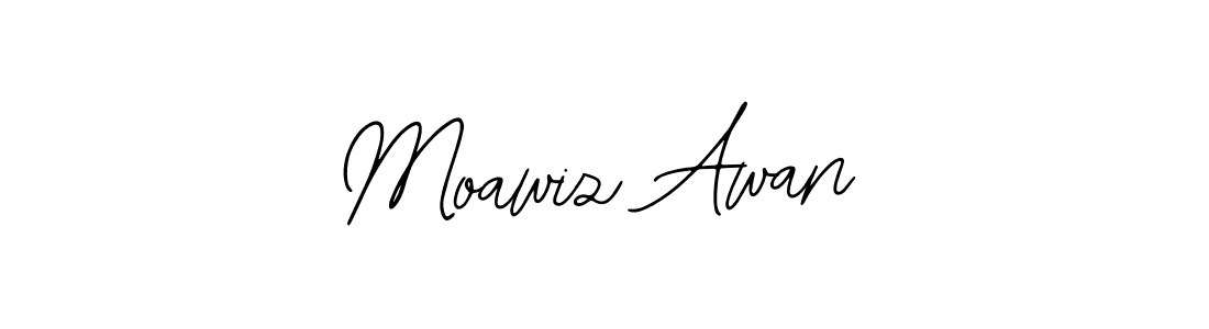 Use a signature maker to create a handwritten signature online. With this signature software, you can design (Bearetta-2O07w) your own signature for name Moawiz Awan. Moawiz Awan signature style 12 images and pictures png