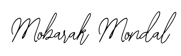 A dynamic signature style for Mobarak Mondal using Bearetta-2O07w script. Designed to look authentic, handwritten, and professional. Mobarak Mondal signature style 12 images and pictures png