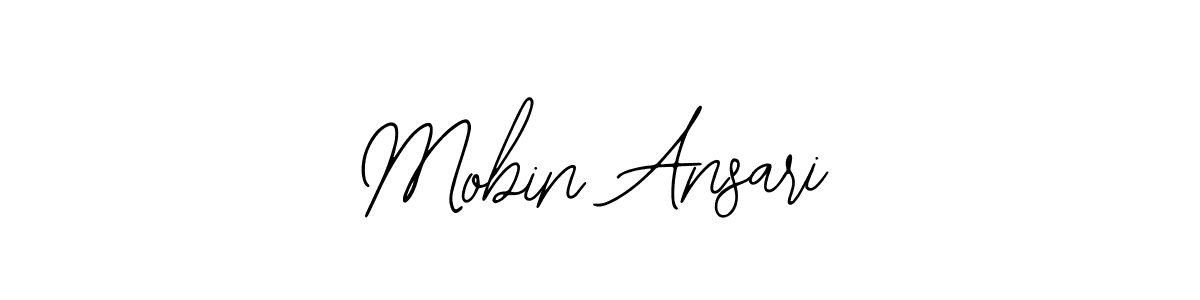 The best way (Bearetta-2O07w) to make a short signature is to pick only two or three words in your name. The name Mobin Ansari include a total of six letters. For converting this name. Mobin Ansari signature style 12 images and pictures png