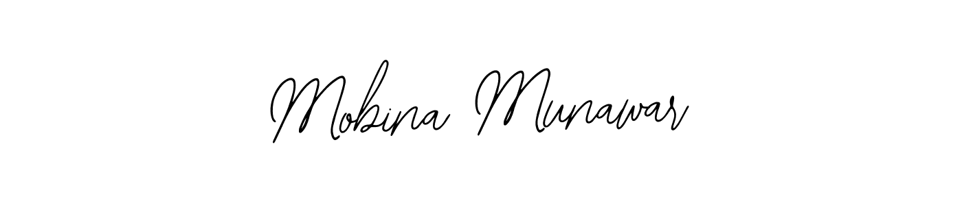 Also You can easily find your signature by using the search form. We will create Mobina Munawar name handwritten signature images for you free of cost using Bearetta-2O07w sign style. Mobina Munawar signature style 12 images and pictures png