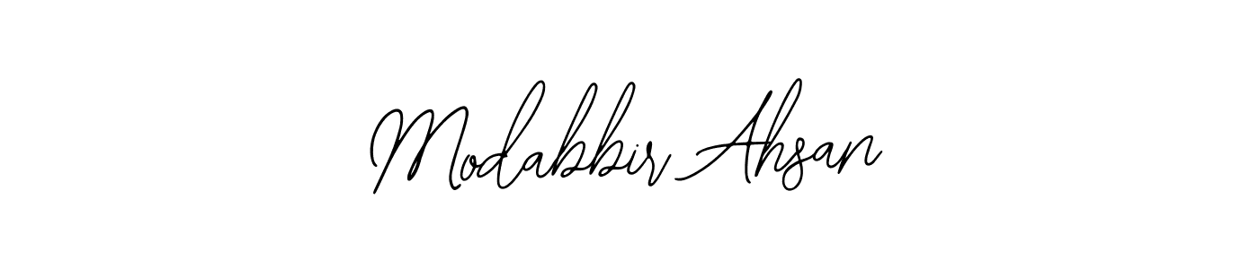 How to make Modabbir Ahsan name signature. Use Bearetta-2O07w style for creating short signs online. This is the latest handwritten sign. Modabbir Ahsan signature style 12 images and pictures png