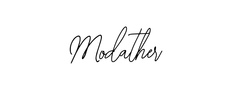 How to make Modather signature? Bearetta-2O07w is a professional autograph style. Create handwritten signature for Modather name. Modather signature style 12 images and pictures png