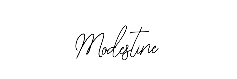 Use a signature maker to create a handwritten signature online. With this signature software, you can design (Bearetta-2O07w) your own signature for name Modestine. Modestine signature style 12 images and pictures png