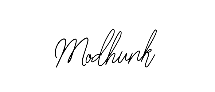Use a signature maker to create a handwritten signature online. With this signature software, you can design (Bearetta-2O07w) your own signature for name Modhunk. Modhunk signature style 12 images and pictures png