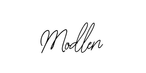How to make Modlen name signature. Use Bearetta-2O07w style for creating short signs online. This is the latest handwritten sign. Modlen signature style 12 images and pictures png