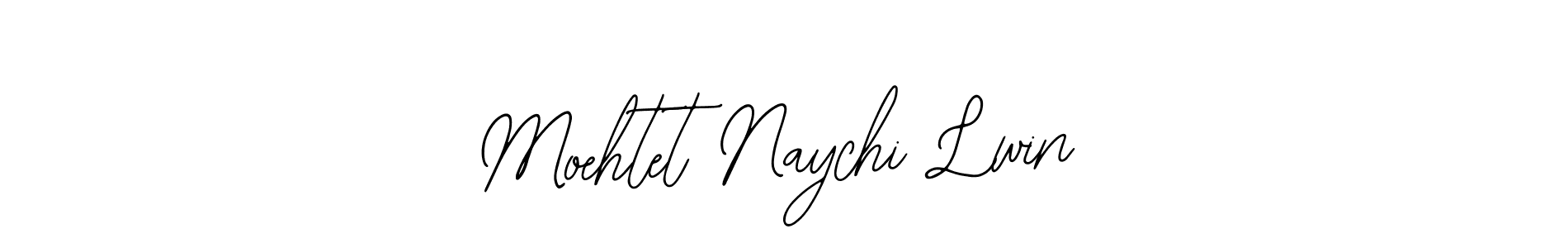 How to make Moehtet Naychi Lwin name signature. Use Bearetta-2O07w style for creating short signs online. This is the latest handwritten sign. Moehtet Naychi Lwin signature style 12 images and pictures png