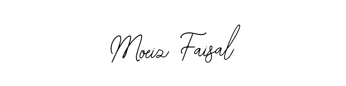 How to make Moeiz Faisal name signature. Use Bearetta-2O07w style for creating short signs online. This is the latest handwritten sign. Moeiz Faisal signature style 12 images and pictures png