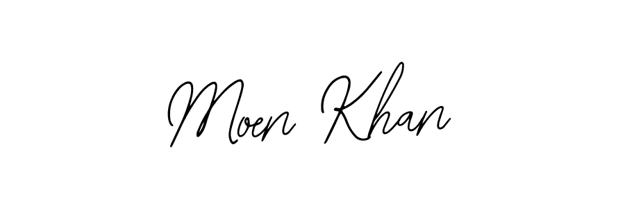 Similarly Bearetta-2O07w is the best handwritten signature design. Signature creator online .You can use it as an online autograph creator for name Moen Khan. Moen Khan signature style 12 images and pictures png