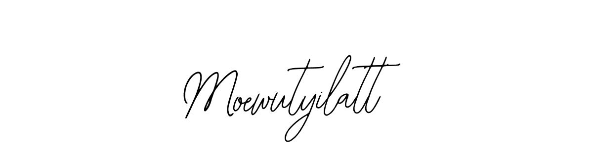 How to make Moewutyilatt name signature. Use Bearetta-2O07w style for creating short signs online. This is the latest handwritten sign. Moewutyilatt signature style 12 images and pictures png