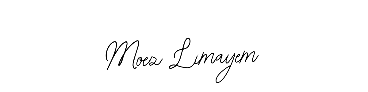 You should practise on your own different ways (Bearetta-2O07w) to write your name (Moez Limayem) in signature. don't let someone else do it for you. Moez Limayem signature style 12 images and pictures png