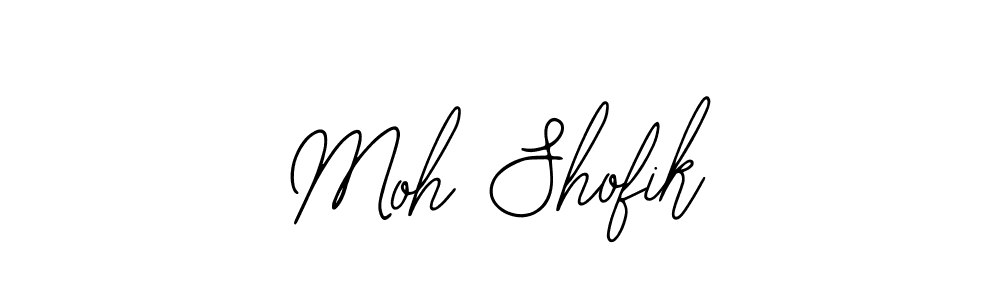 You should practise on your own different ways (Bearetta-2O07w) to write your name (Moh Shofik) in signature. don't let someone else do it for you. Moh Shofik signature style 12 images and pictures png
