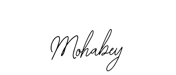 Use a signature maker to create a handwritten signature online. With this signature software, you can design (Bearetta-2O07w) your own signature for name Mohabey. Mohabey signature style 12 images and pictures png