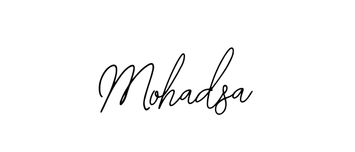 How to make Mohadsa name signature. Use Bearetta-2O07w style for creating short signs online. This is the latest handwritten sign. Mohadsa signature style 12 images and pictures png