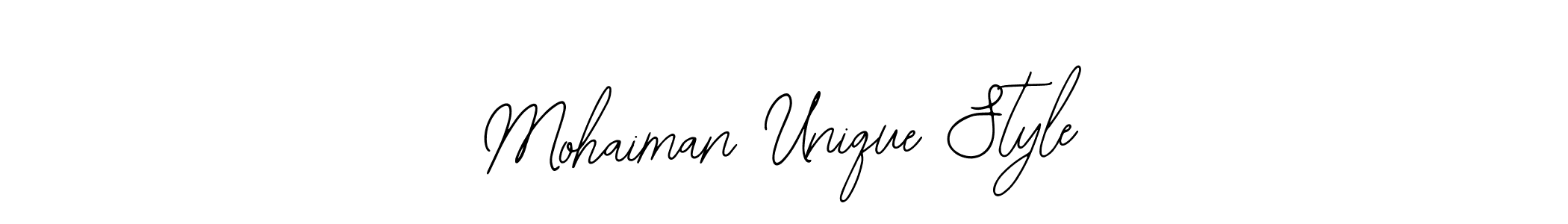 Create a beautiful signature design for name Mohaiman Unique Style. With this signature (Bearetta-2O07w) fonts, you can make a handwritten signature for free. Mohaiman Unique Style signature style 12 images and pictures png