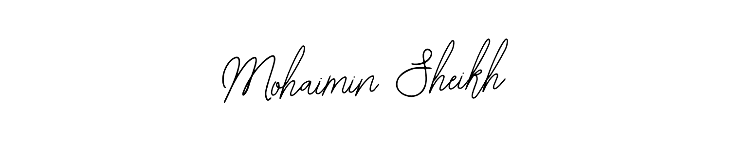 How to make Mohaimin Sheikh name signature. Use Bearetta-2O07w style for creating short signs online. This is the latest handwritten sign. Mohaimin Sheikh signature style 12 images and pictures png