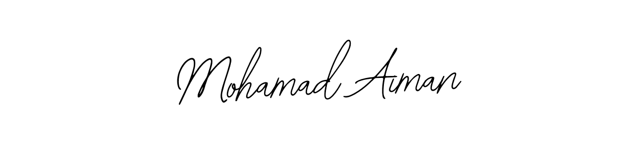 Similarly Bearetta-2O07w is the best handwritten signature design. Signature creator online .You can use it as an online autograph creator for name Mohamad Aiman. Mohamad Aiman signature style 12 images and pictures png