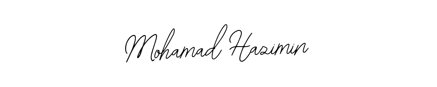 How to Draw Mohamad Hazimin signature style? Bearetta-2O07w is a latest design signature styles for name Mohamad Hazimin. Mohamad Hazimin signature style 12 images and pictures png